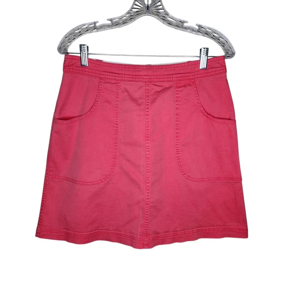 Boden Womens Coral Pink Cotton Stretch A-Line Mini‎ Skirt Size US 8R